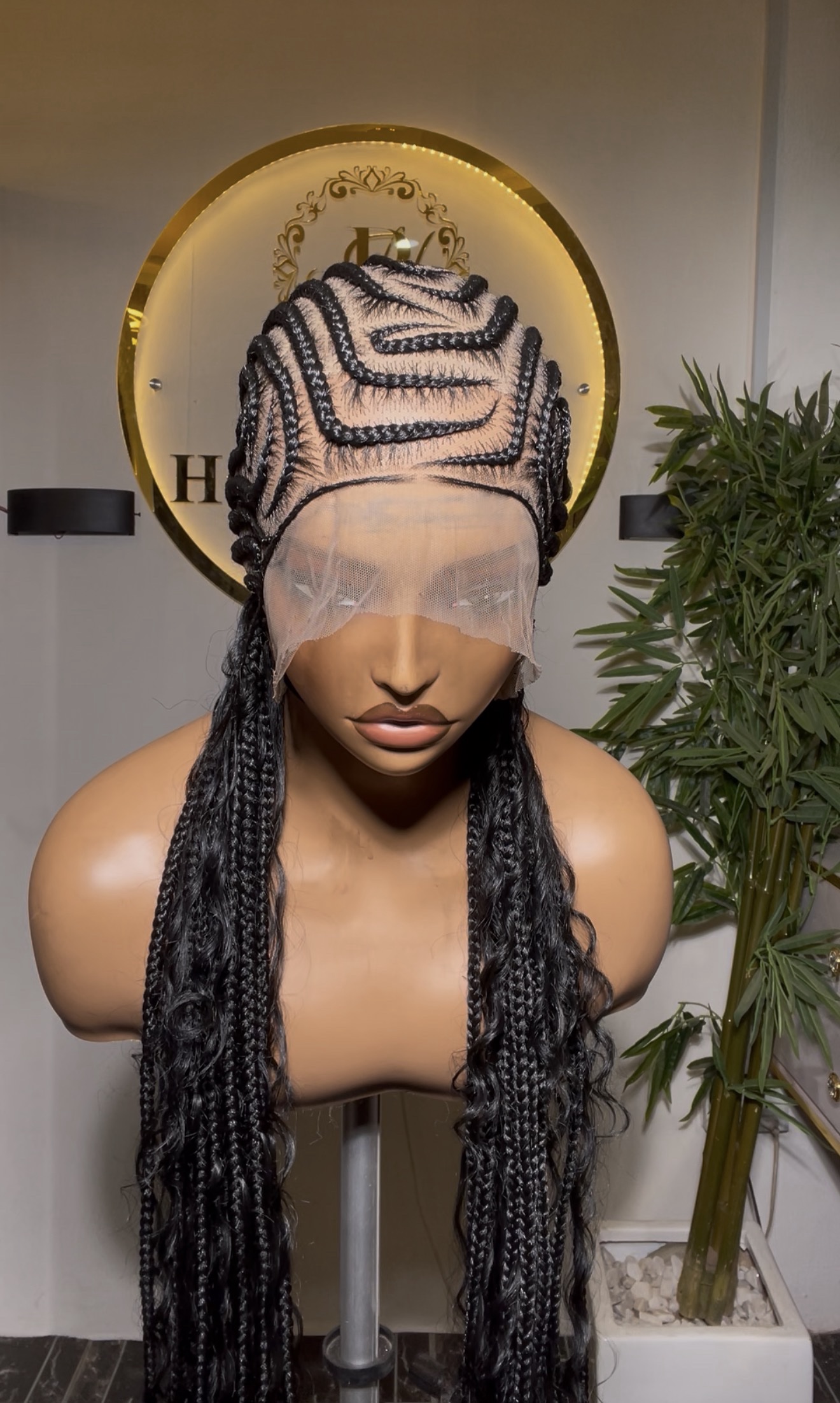 360 CORNROW WITH CURL