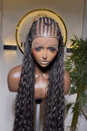360 CORNROW WITH CURLS HD LACE