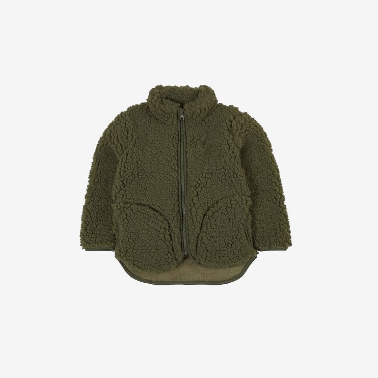 Dayton Teddy Fleece Jacket Burnt - Image 2